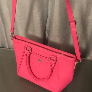Pink Vegan leather shoulder bag